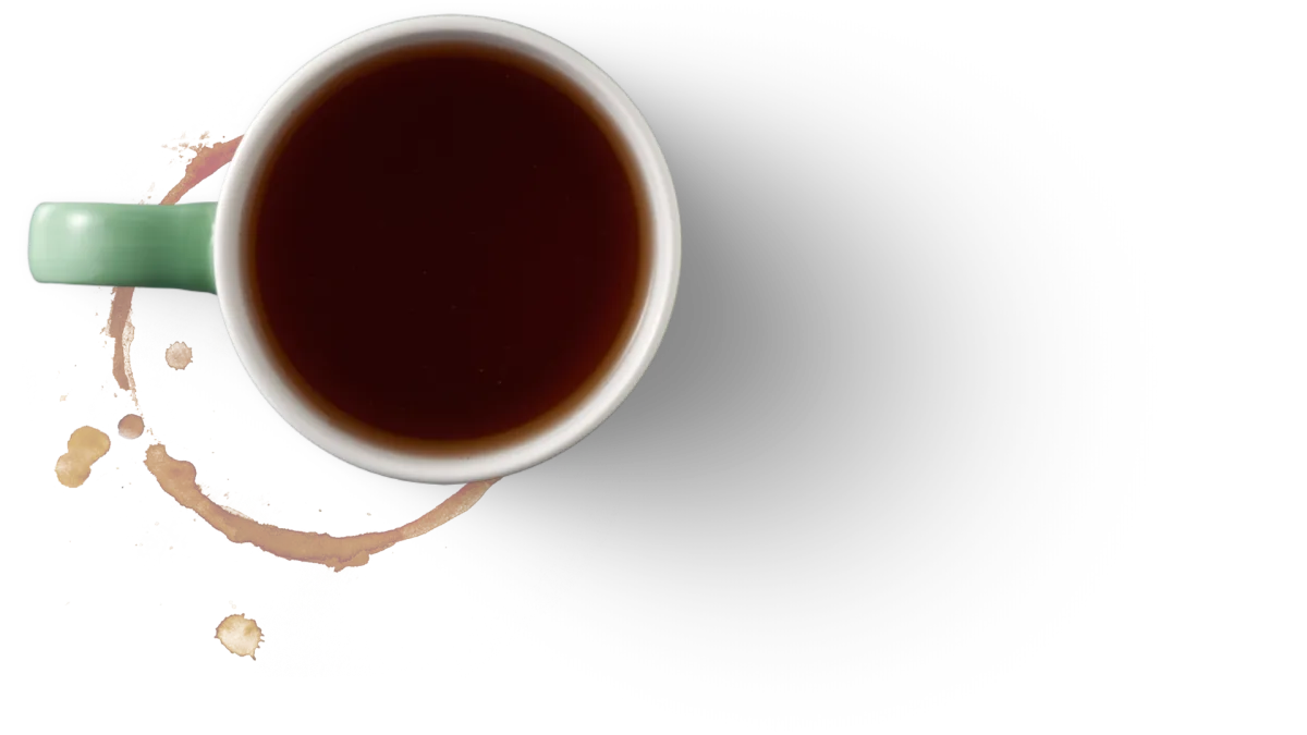 Coffee mug with stain